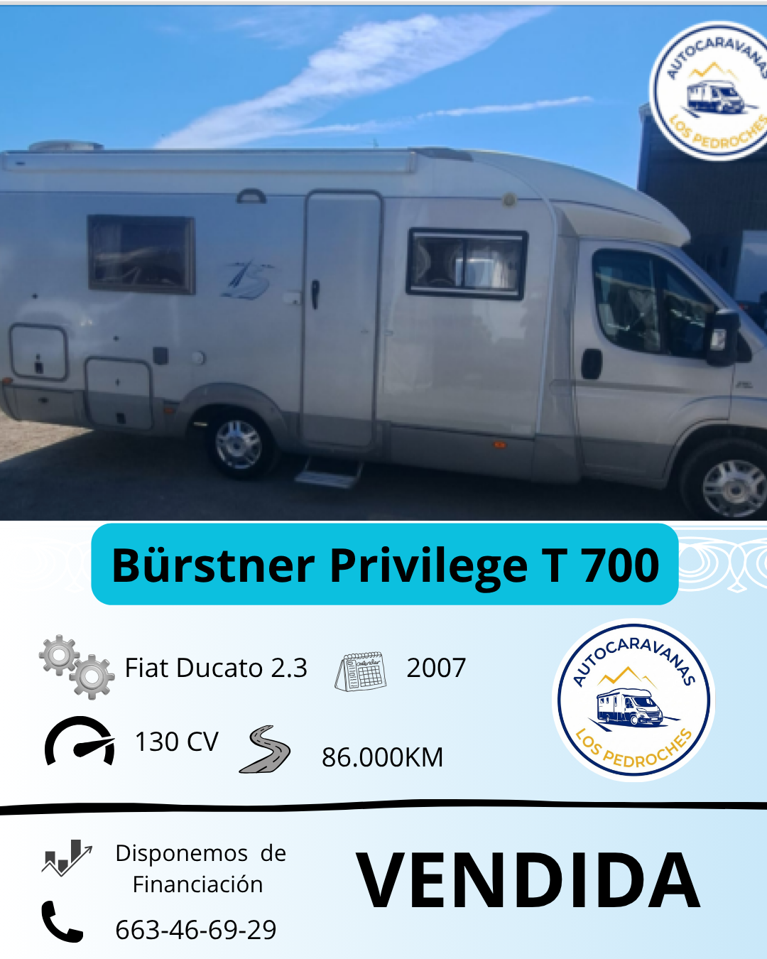 Añadir un título (1) Autocaravana Perfilada Bürstner Privilege T 700 - Imagen 1
